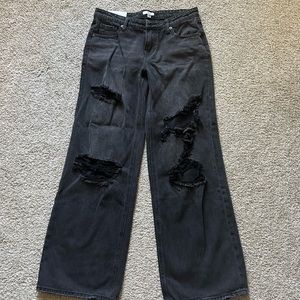 Women’s low rise wide leg jeans